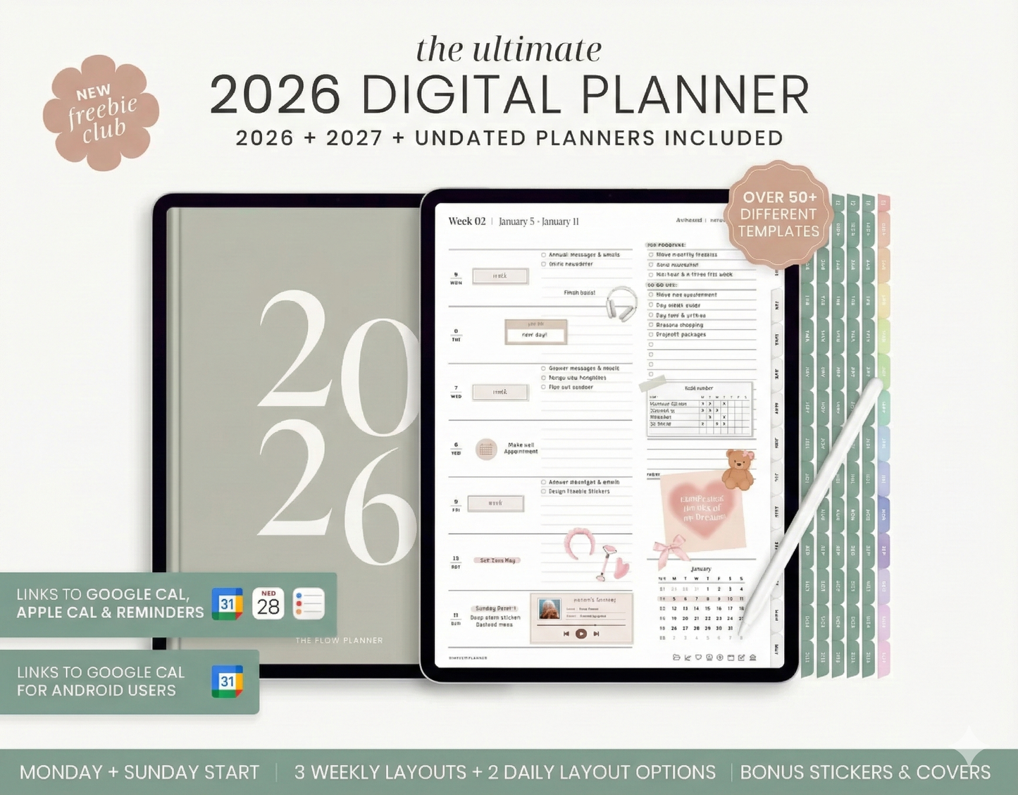 All-in-One Digital Planner 2026, 2027, 2028.