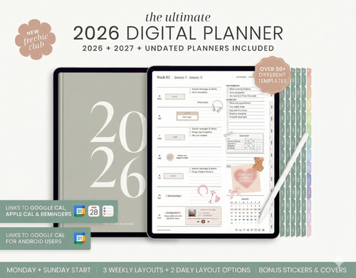 All-in-One Digital Planner 2026, 2027, 2028.